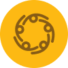 Ellipses icon with circular symbol