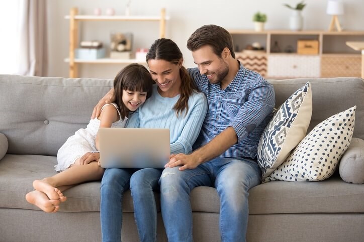 Family on Couch