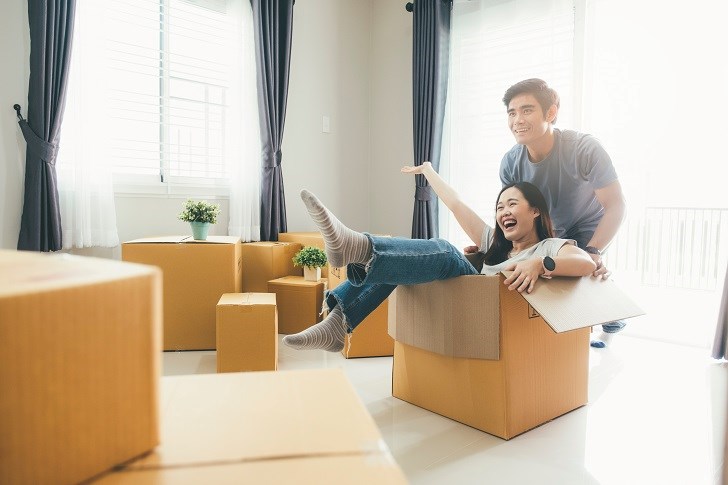 Young Couple Moving in