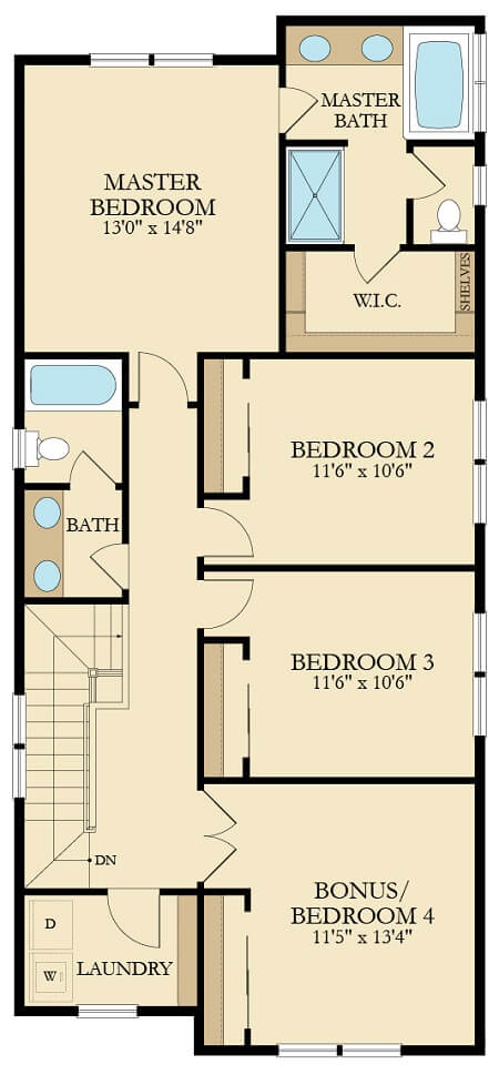 CLARK Unfurnished Floor Plan 2