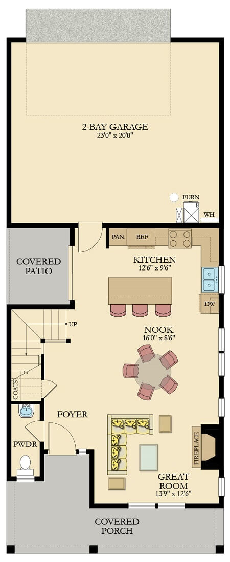 CLARK Furnished Floor Plan 1