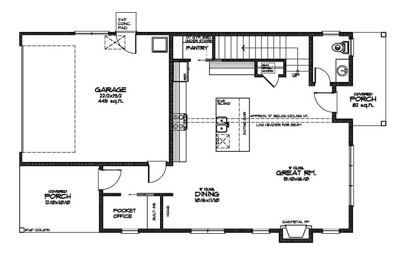 The Abiqua Floor Plan 1