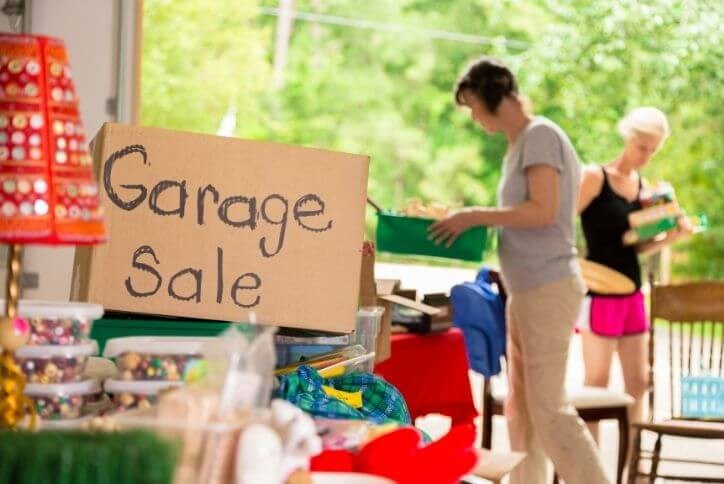 Woman Garage Sale