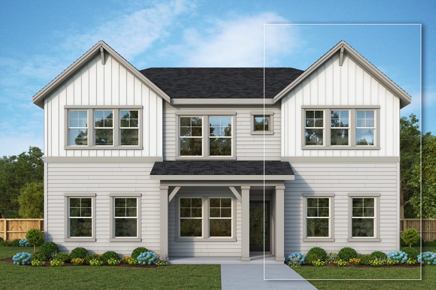 The Tilikum Elevation A by David Weekley Homes in Reed's Crossing Hillsboro, OR