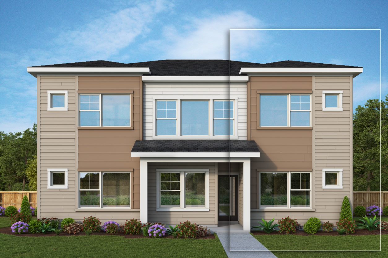 The Tilikum Elevation B by David Weekley Homes in Reed's Crossing Hillsboro, OR