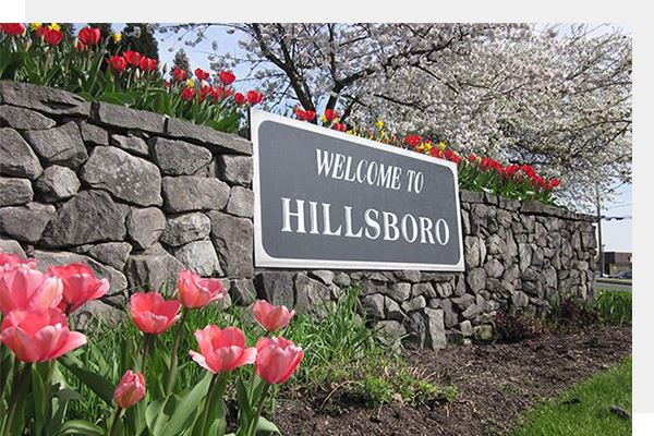 Welcome to Hillsboro Oregon sign