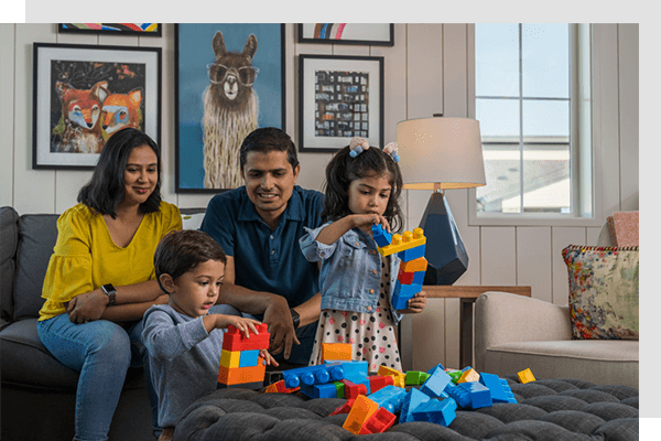 Children playing with legos Reeds Crossing Community Hillsboro OR