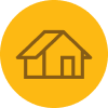 Ellipses icon with house