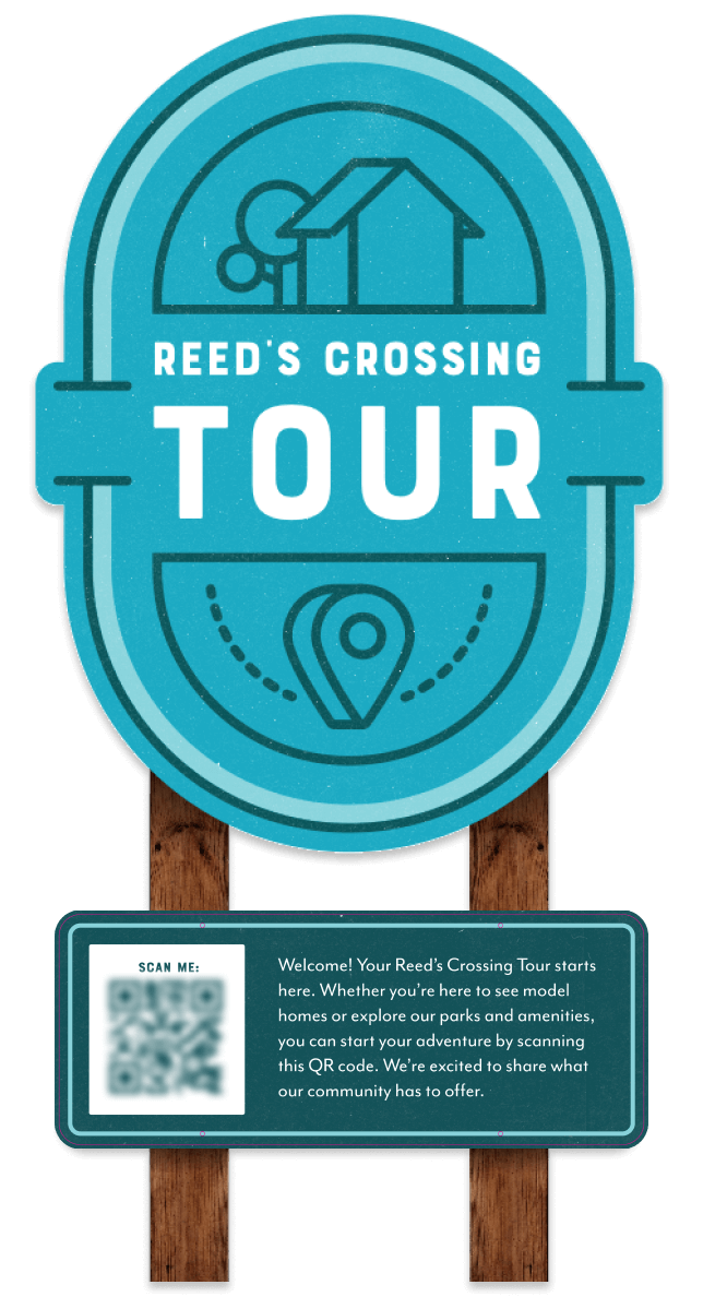 Reed's Crossing Tour Sign