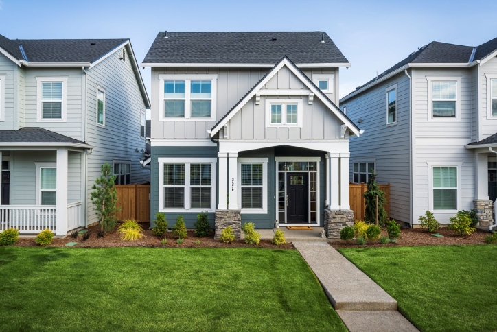 A small footprint home by David Weekley Homes in Hillsboro, Oregon.