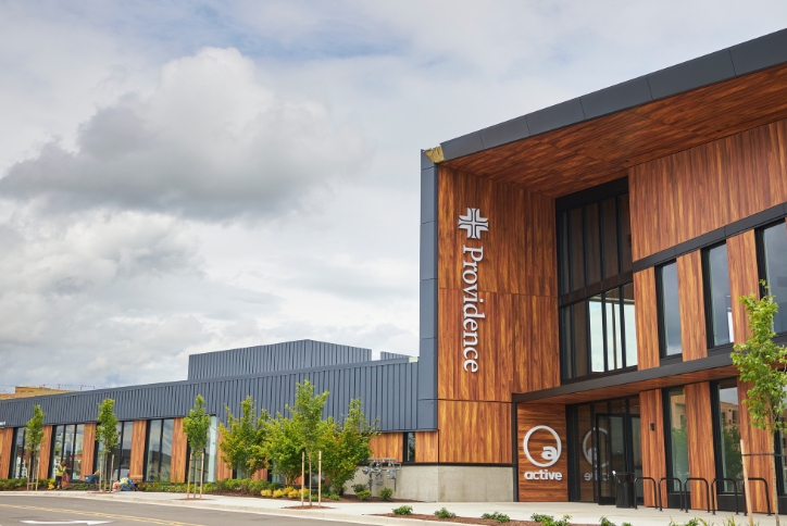 Exterior of the Providence Health Center - Reed’s Crossing in Hillsboro, OR.