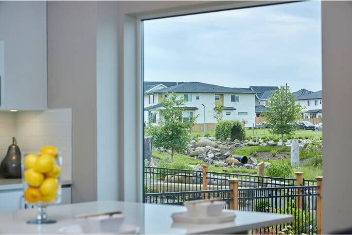 View from inside a home in South Hillsboro looks out onto the Reed’s Crossing Greenway.