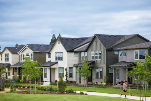 A man walks through Reed’s Crossing Park.