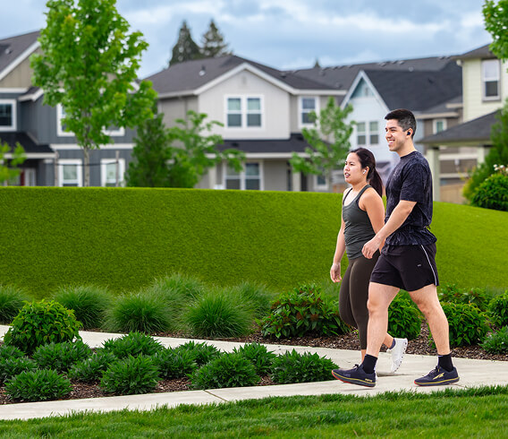 Reed's Crossing couple walking